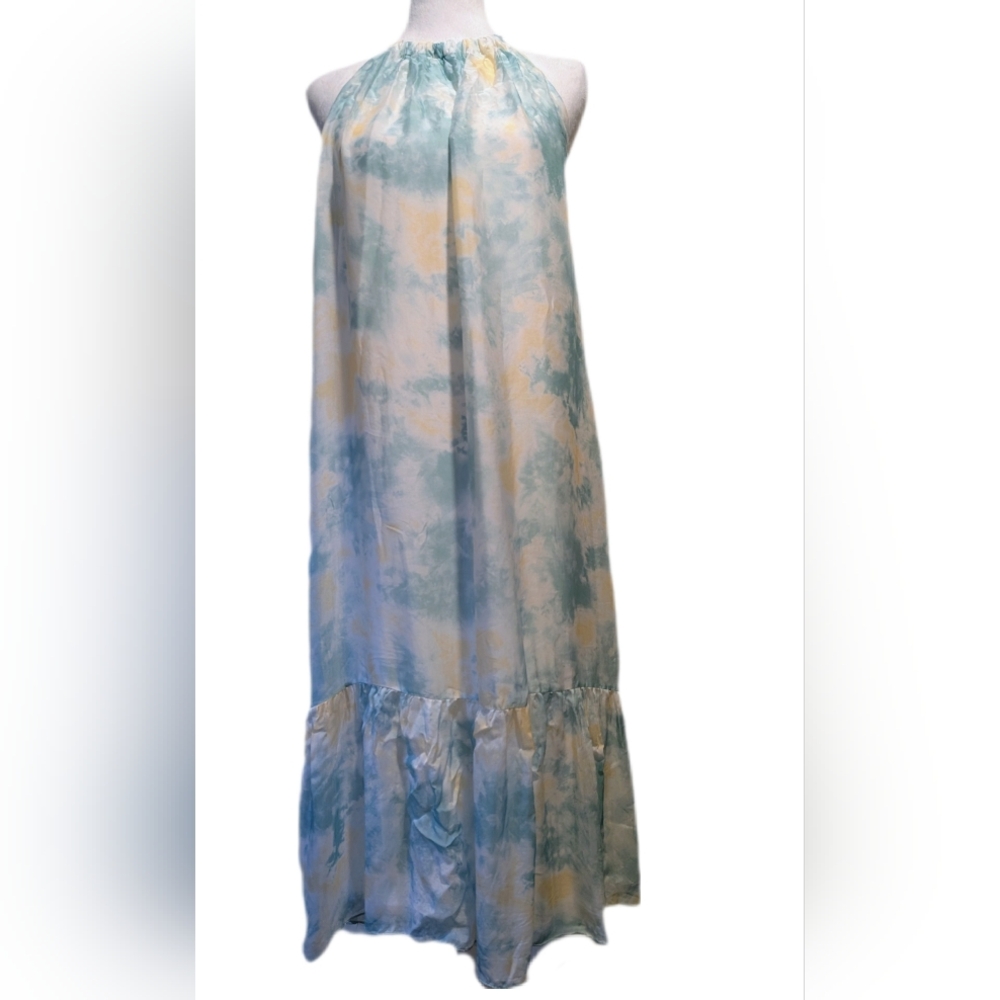 Rosemarine SZ M Silk Blend Sleeveless Halter Midi Made In Italy